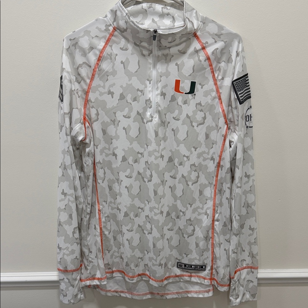 Miami Hurricanes Athletic Camo Women's Quarter Zip- NEW